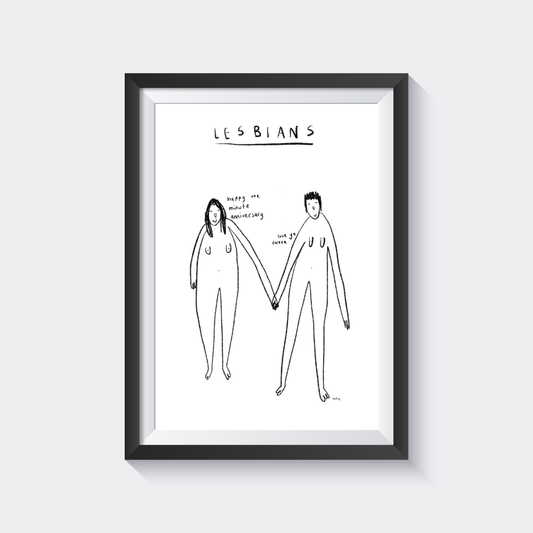 Lesbian Anniversary Funny Fine Art Print