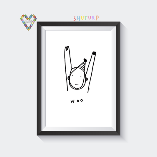 Woo Congrats Hands in The Air Card by Shuturp x TBP Collab.