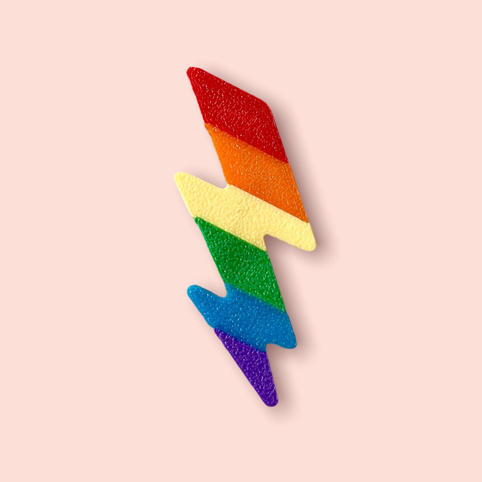 3D Rainbow LIghtning Bolt Pin
