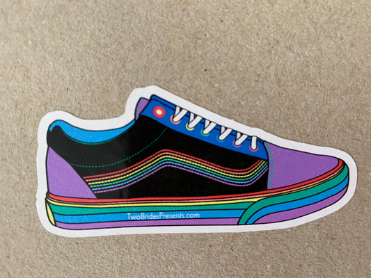 Rainbow Sneaker Kicks LGBTQ Pride Sticker