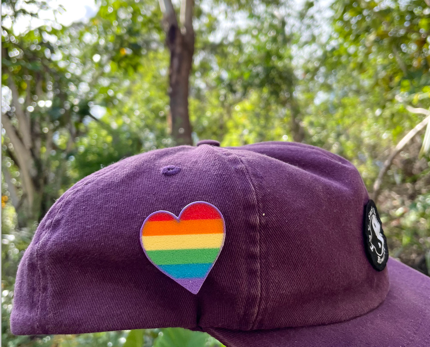 Rainbow on rainbow pride heart pin