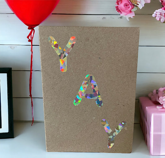 YAY Holographic Greeting Card