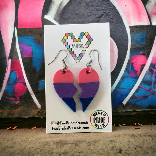Bisexual BFF Pride Drop Earring