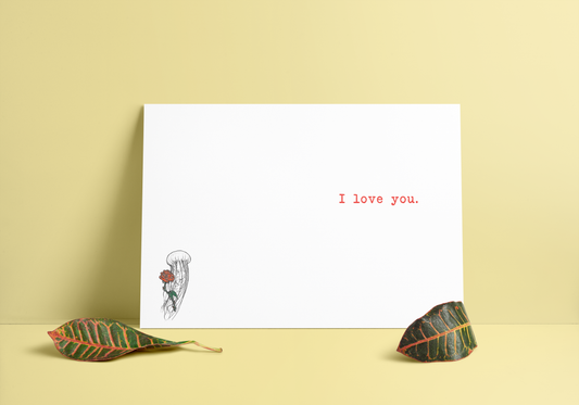 I LOVE YOU JELLYFISH Art Print