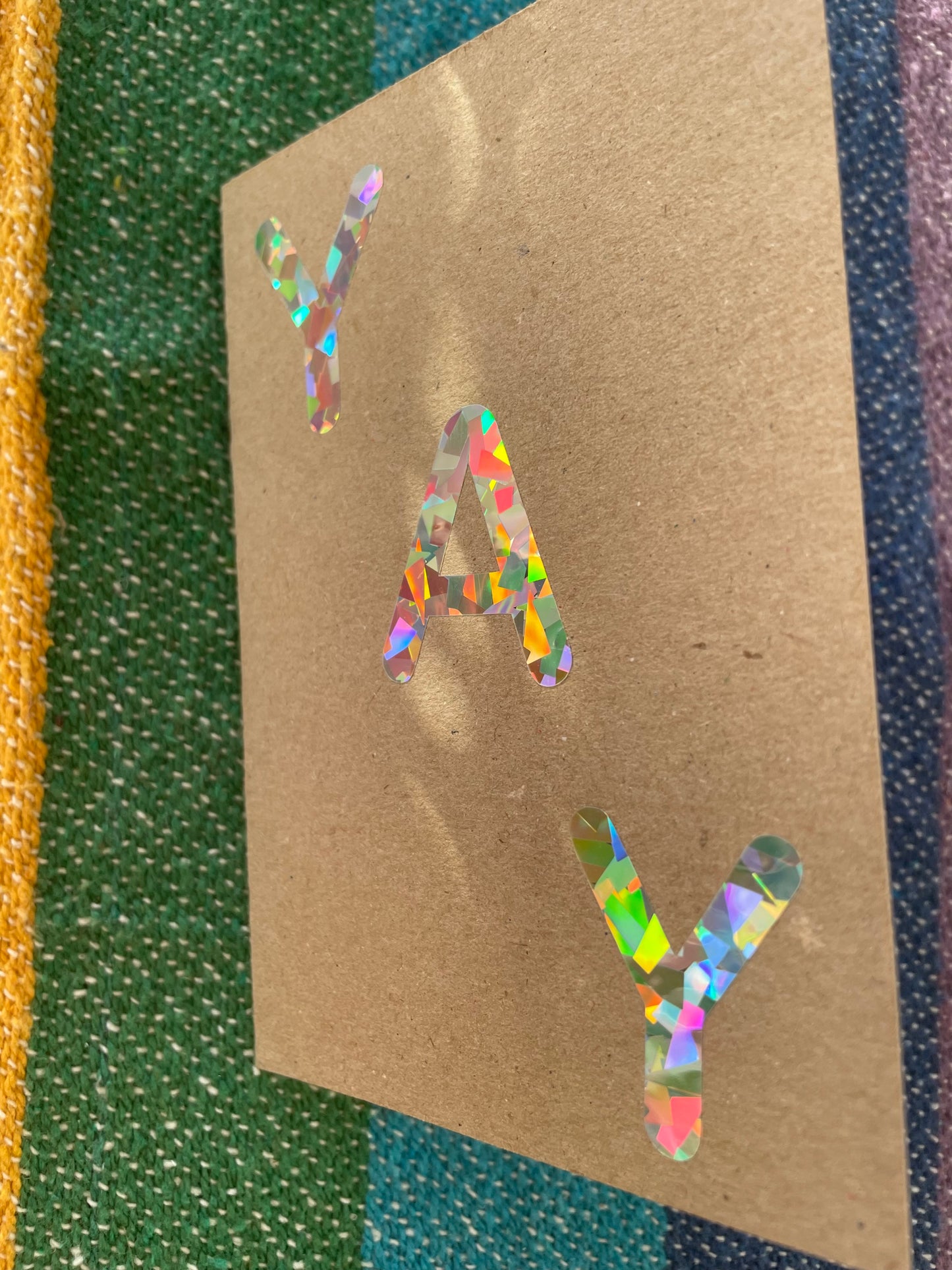 YAY Holographic Greeting Card