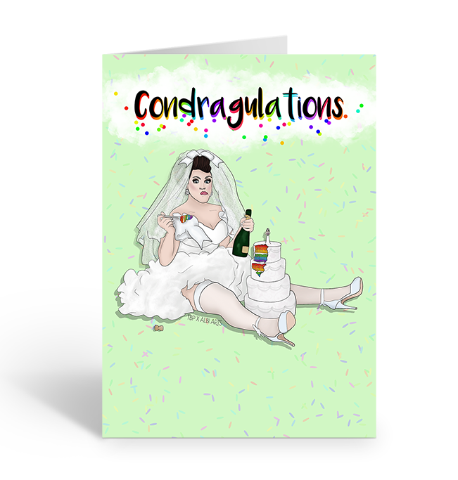 CONDRAGULATIONS BENDELACREME Greeting Card