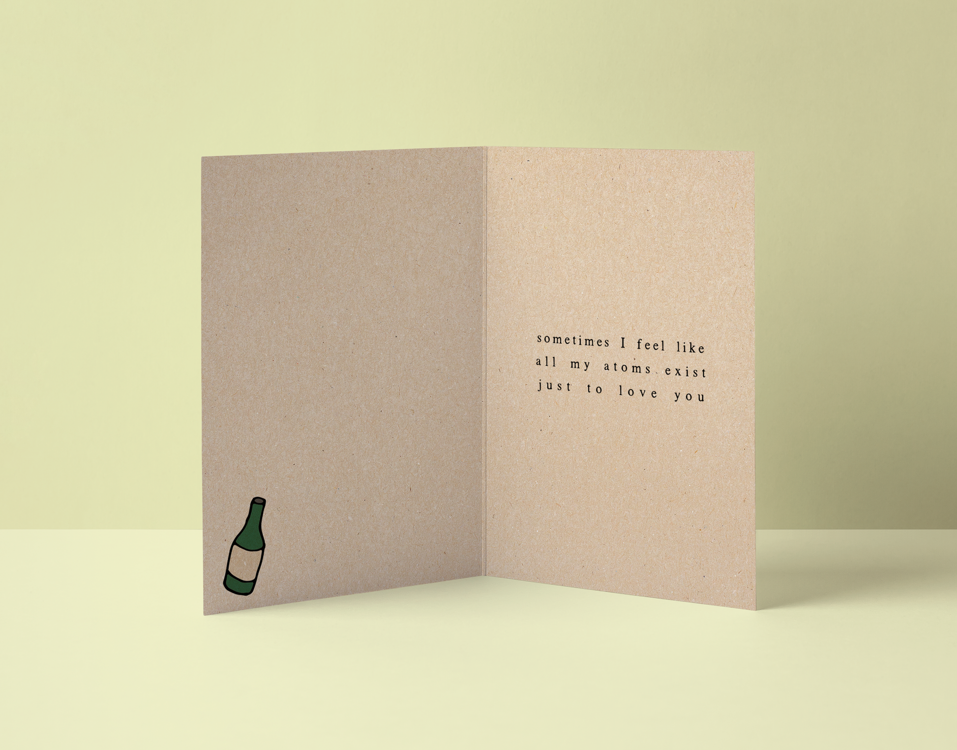 YOU'RE WINE IN A MILLION Kraft Greeting Card inside features a poem written by LGBTQ author Courtney Peppernell.