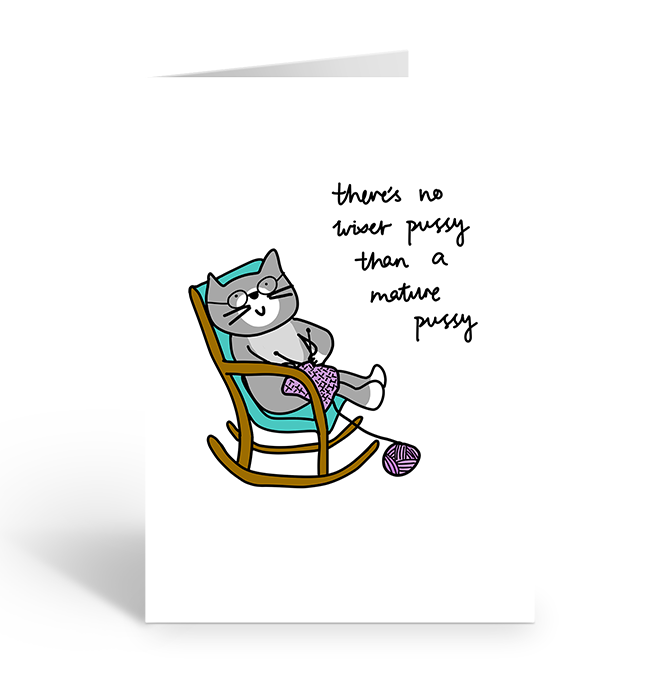 MATURE PUSSY Greeting Card
