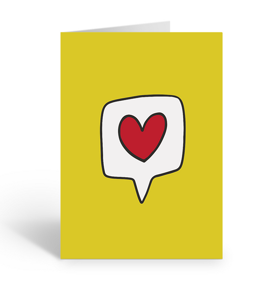Speech Bubble Love Greeting Card
