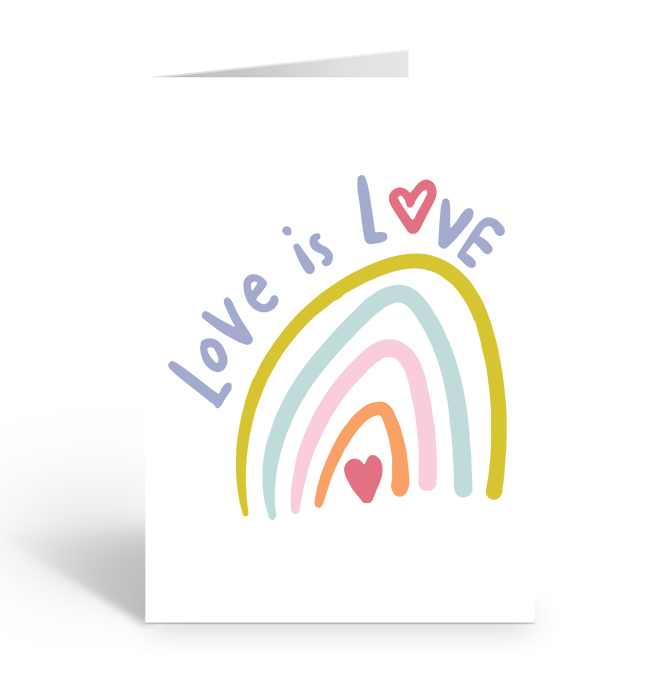 BIG LOVE IS LOVE RAINBOW Greeting Card