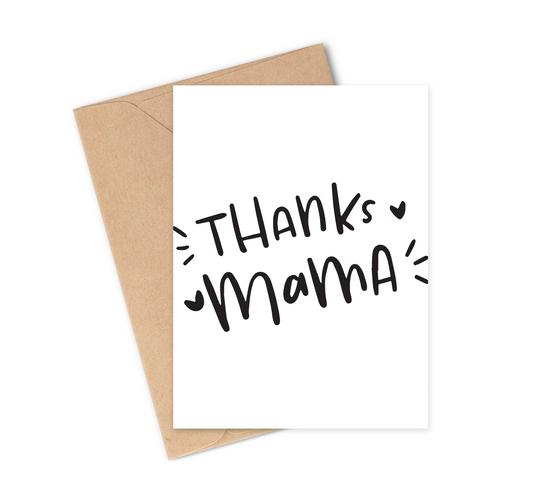 Thanks mama greeting card with envelope