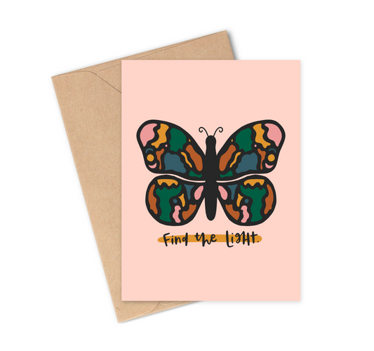 FIND THE LIGHT BUTTERFLY Greeting Card