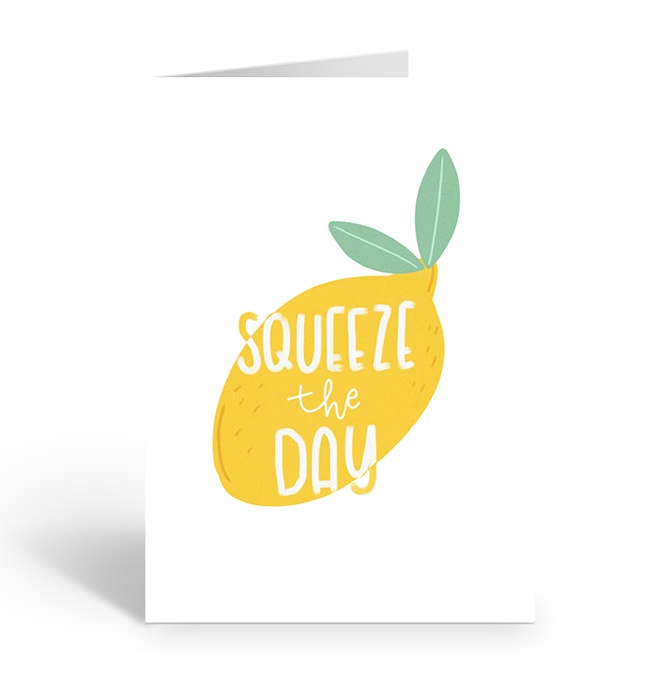 Squeeze the Day Lemon Greeting Card 