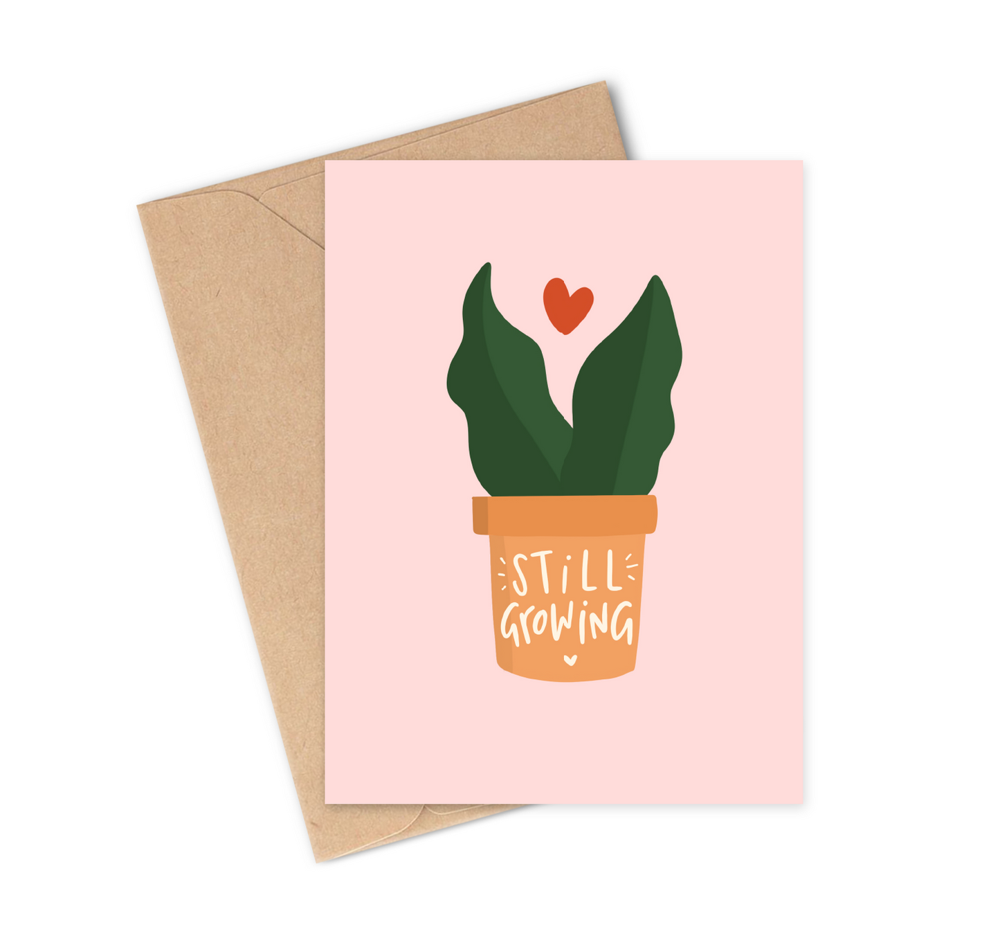 Still Growing Plants Greeting Card with envelope