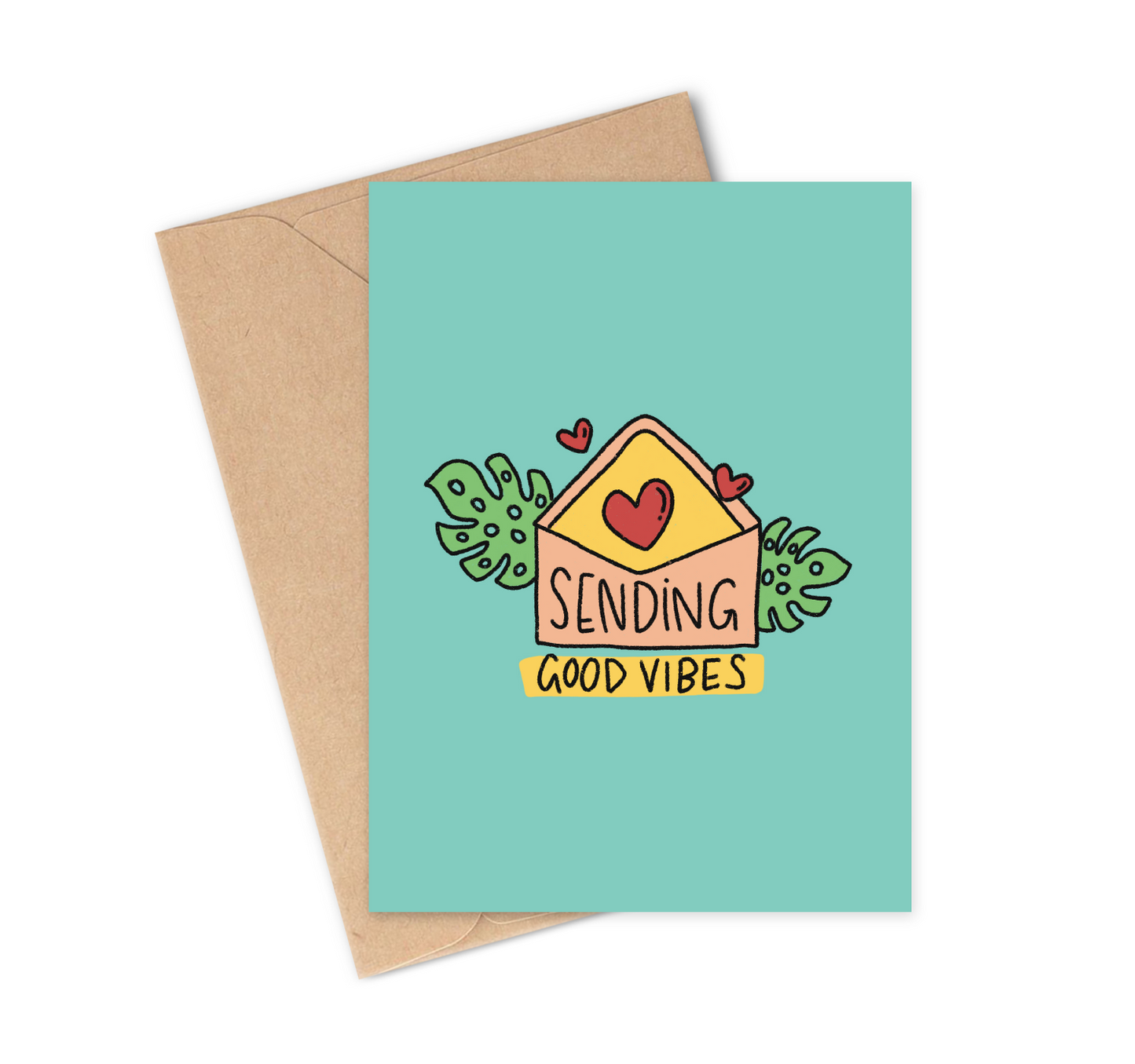 SENDING GOOD VIBES Greeting Card