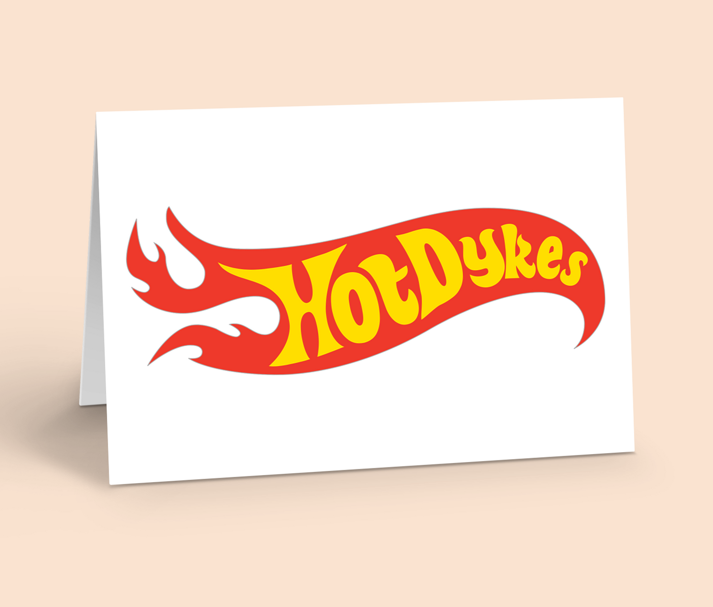 Hot Dykes Fire Flames Greeting Cards