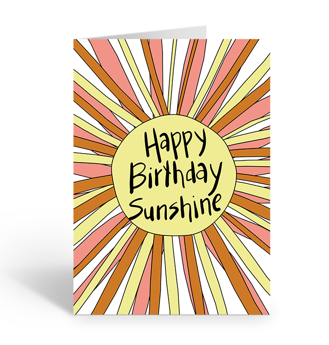 Happy birthday sunshine greeting card 