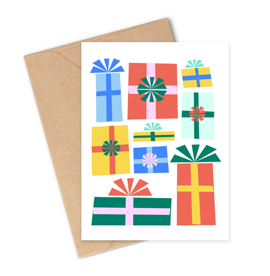 Wrapped Pressies Greeting Card