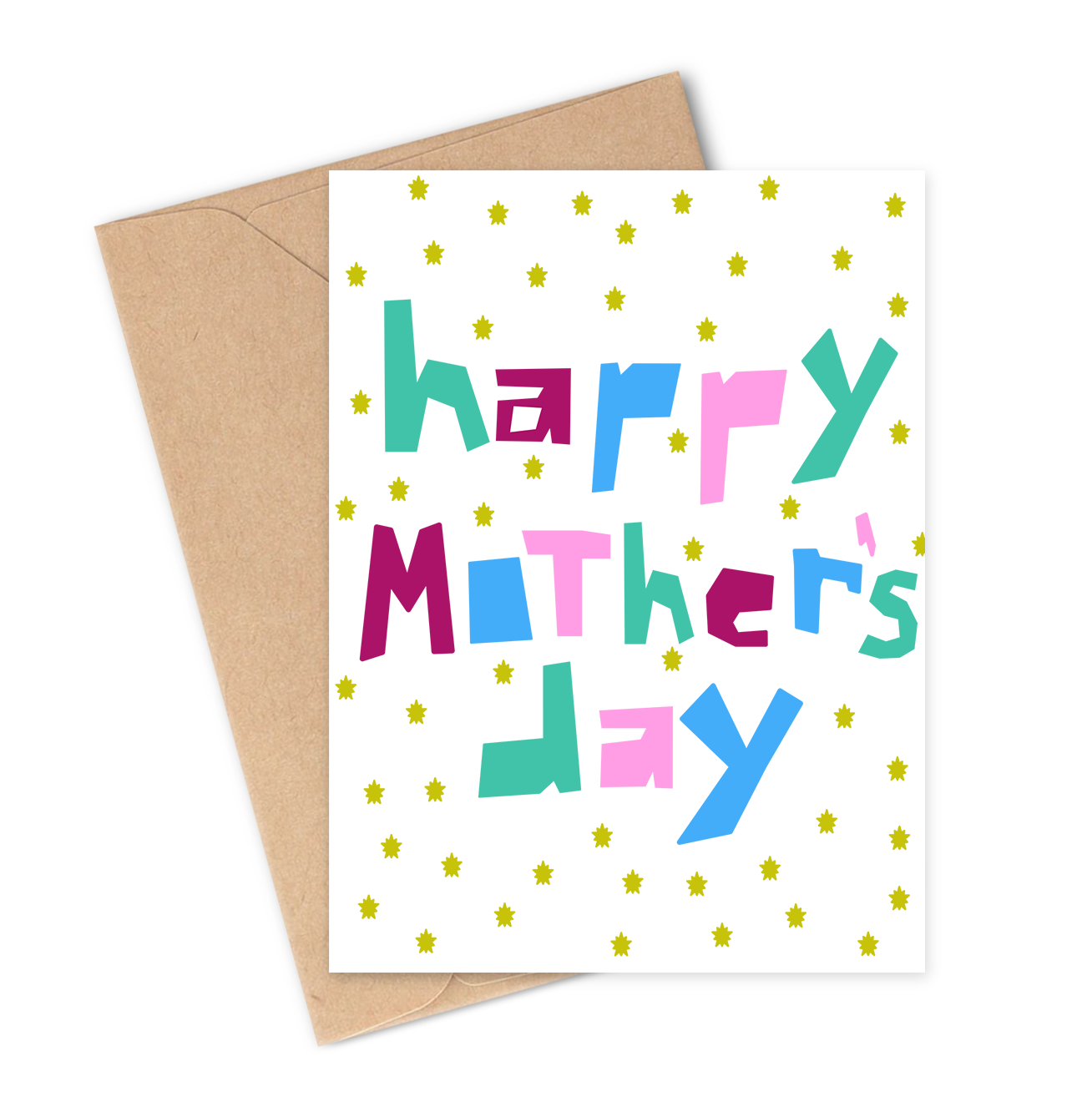 HAPPY MOTHER'S DAY VIBES Greeting Card with Kraft envelope