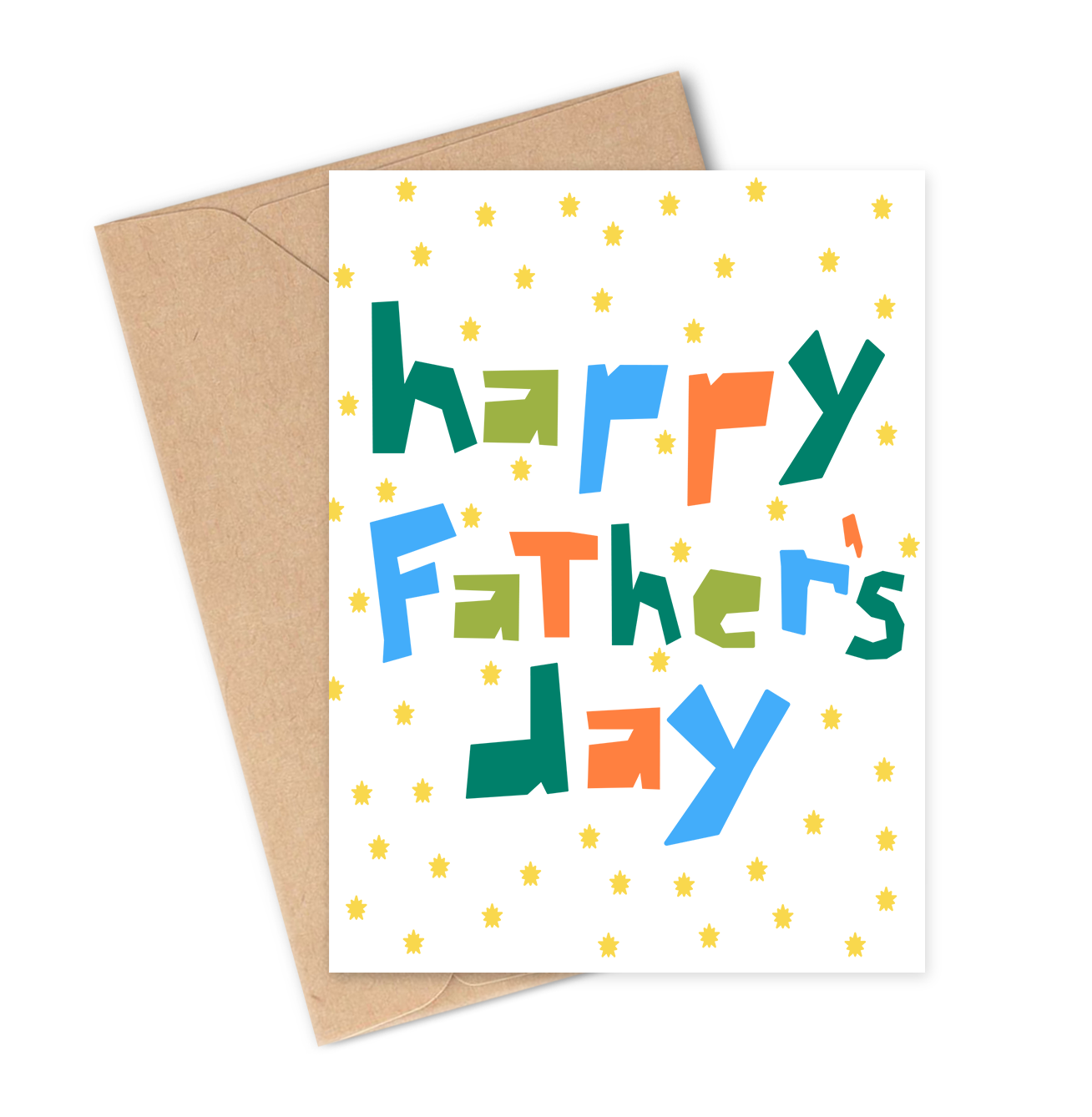 HAPPY FATHER'S DAY VIBES Greeting Card with kraft envelope