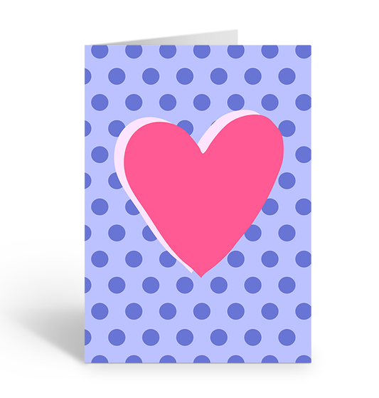 POP ART PURPLE N PINK HEART Greeting Card