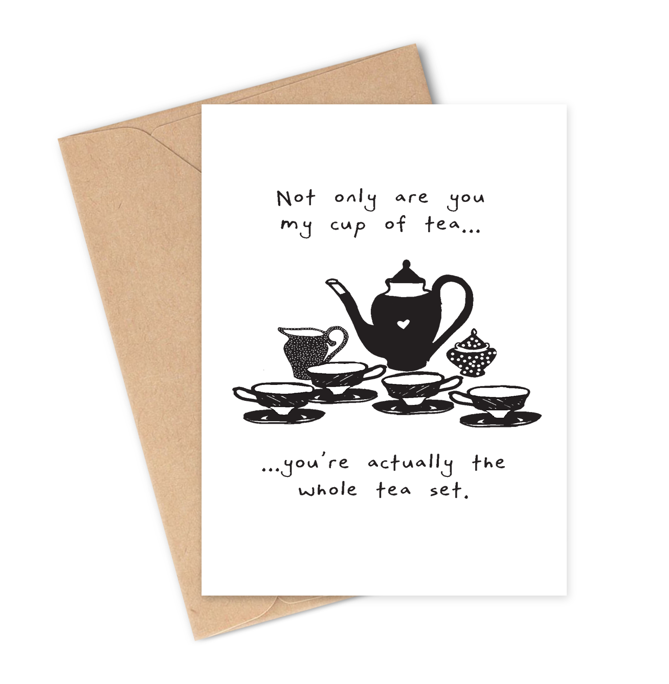 WHOLE TEA SET Greeting Card