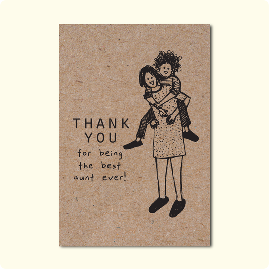 THANK YOU BEST AUNT EVER Greeting Card