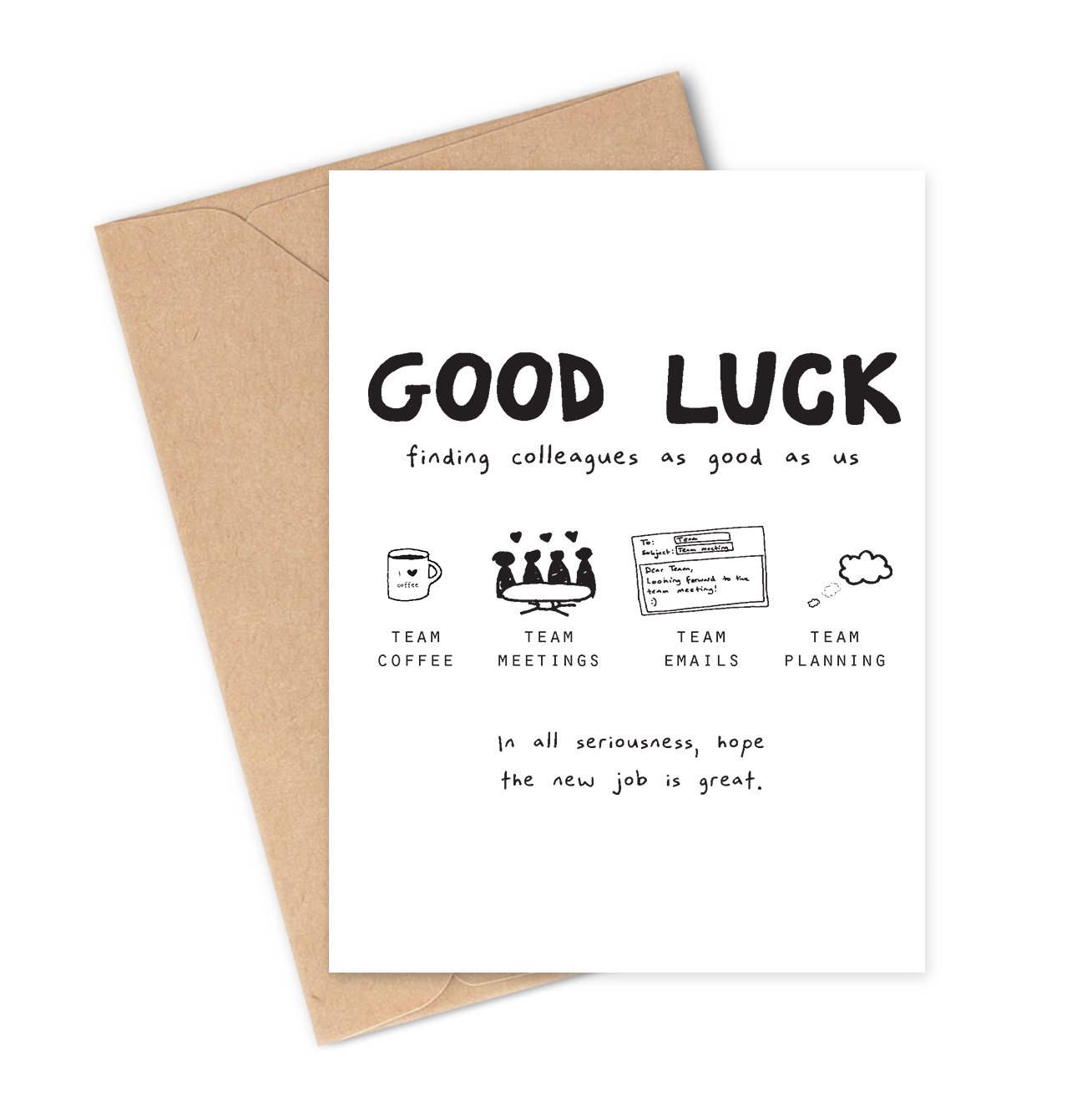 GOOD LUCK, NEW JOB Greeting Card