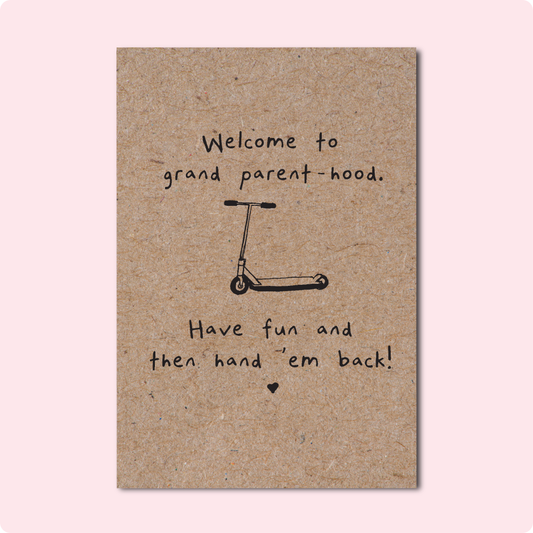 WELCOME TO GRAND PARENT-HOOD Greeting Card