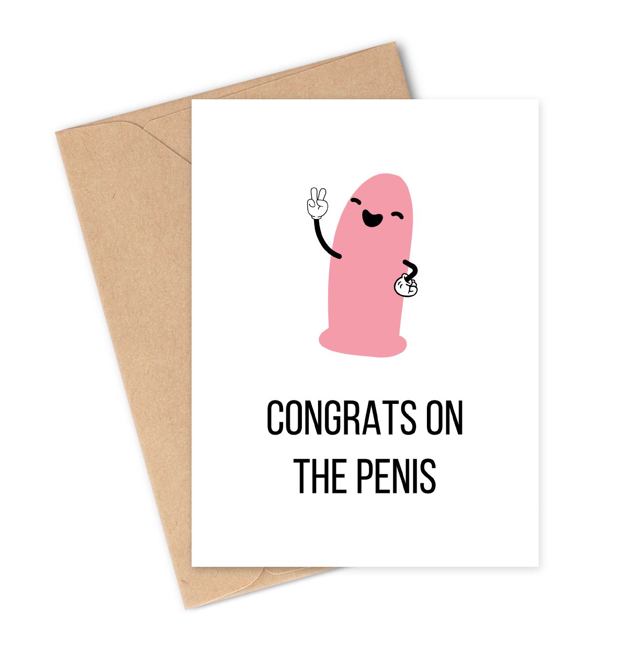 CONGRATS ON THE PENIS Greeting Card