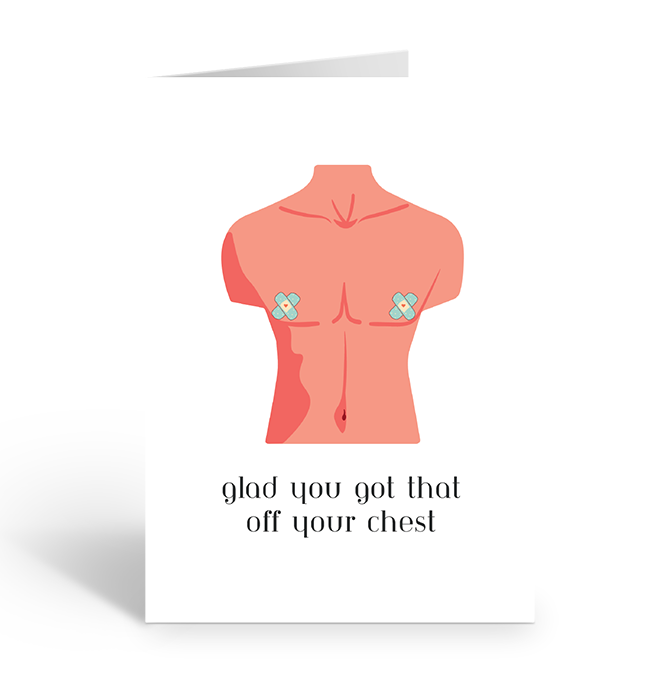 OFF YOUR CHEST Greeting Card