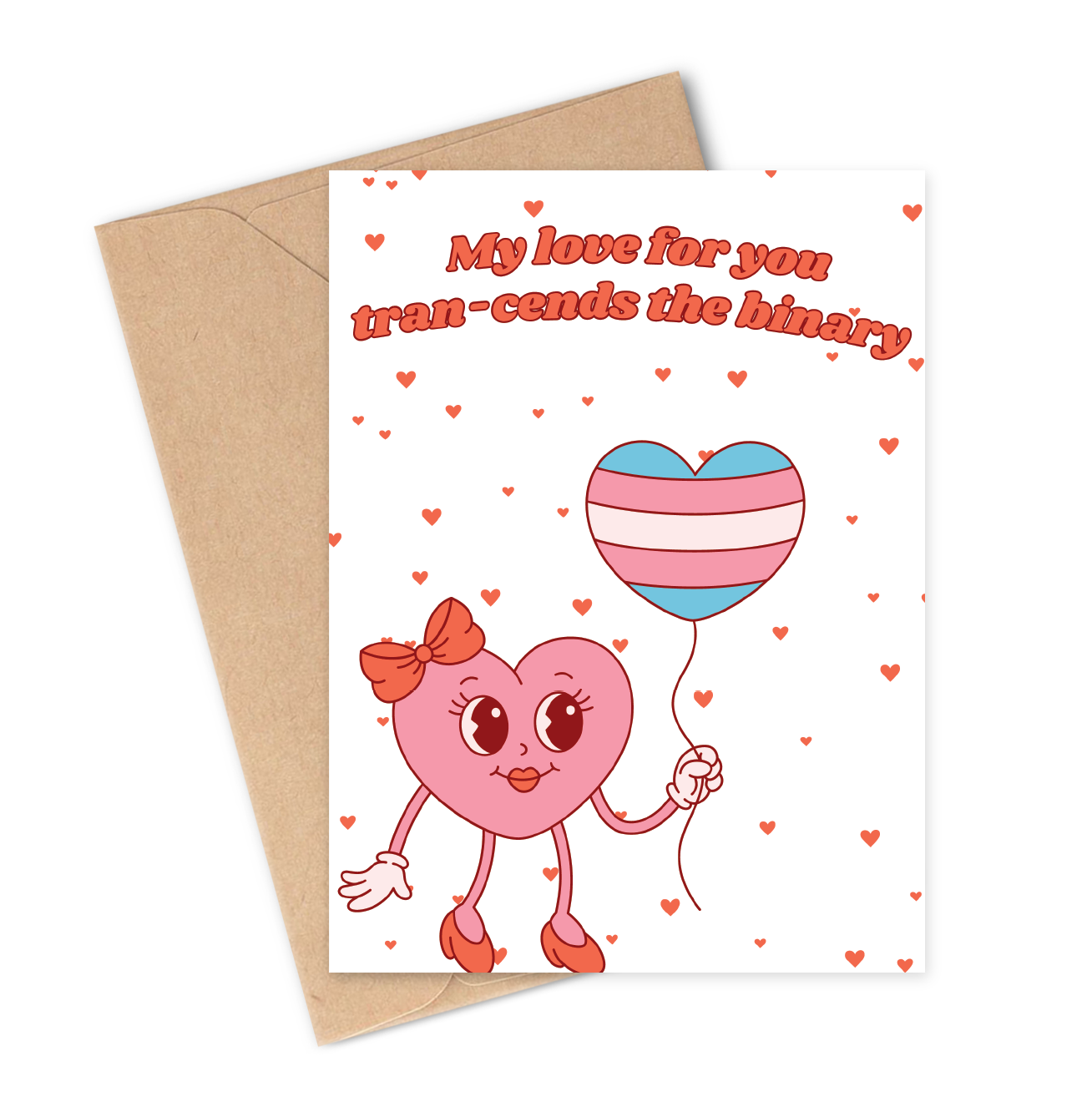 LOVE TRANS-CENDS THE BINARY Greeting Card