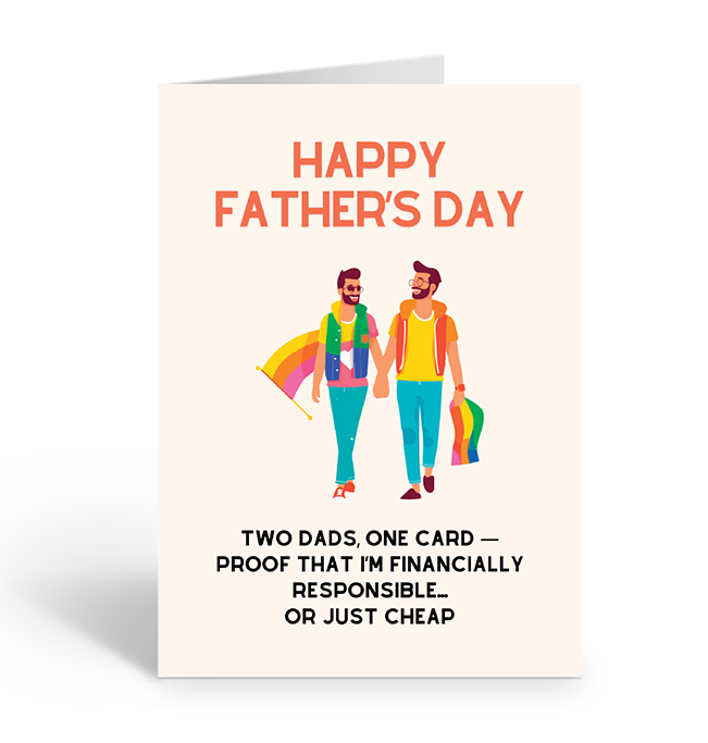 TWO DADS, ONE CARD Greeting