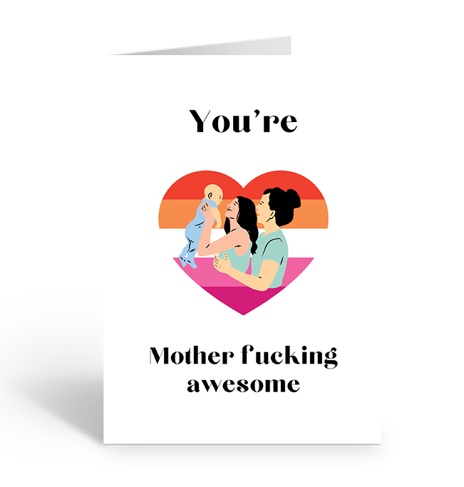 AWESOME MOTHER Greeting Card