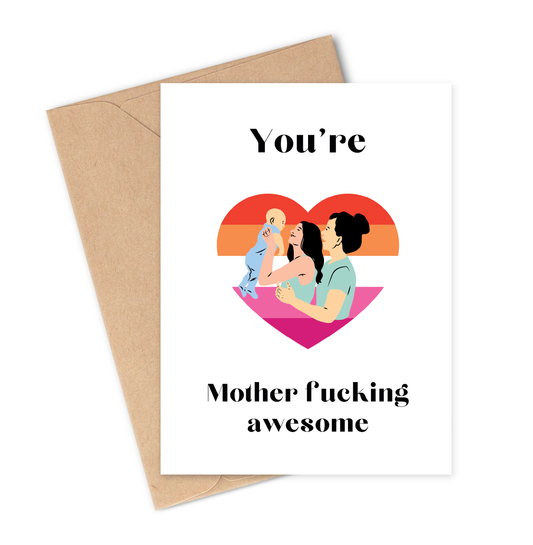 AWESOME MOTHER Greeting Card