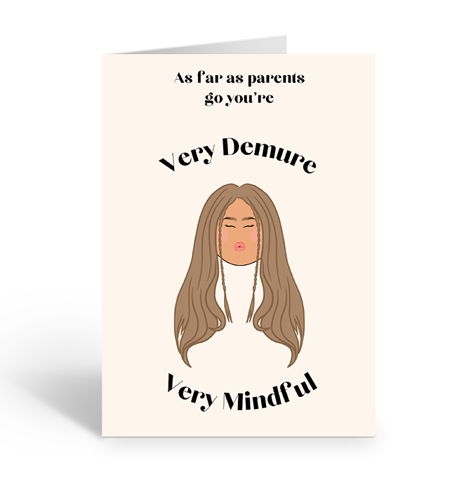 VERY DEMURE PARENTS Greeting Card