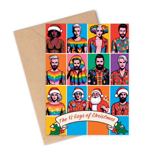 THE 12 GAYS OF CHRISTMAS Greeting Card