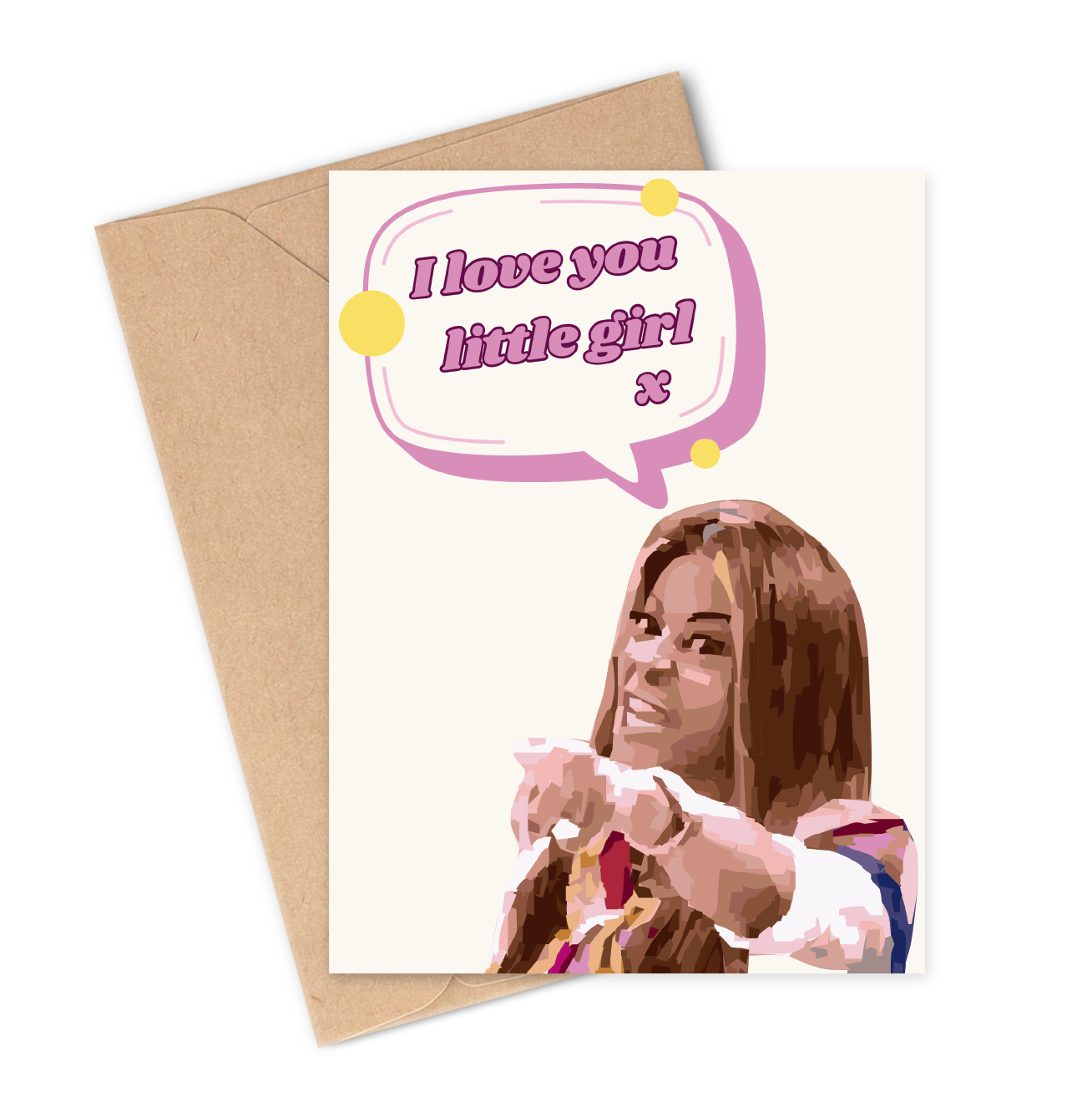 I LOVE YOU LITTLE GIRL Mary Cosby Greeting Card