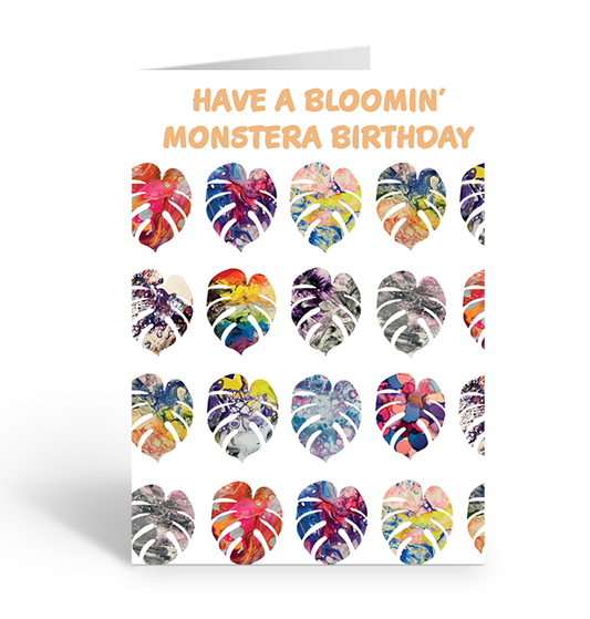 Have a bloomin' monstera birthday featuring pride flag coloured plants
