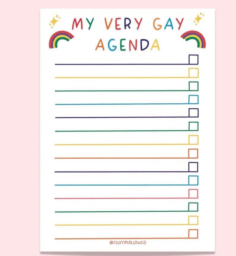 My Very Gay Agenda Stationery Notepad