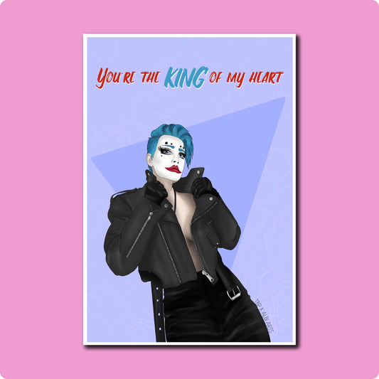 YOU'RE THE DRAG KING OF MY HEART MARLENA DALI Greeting Card