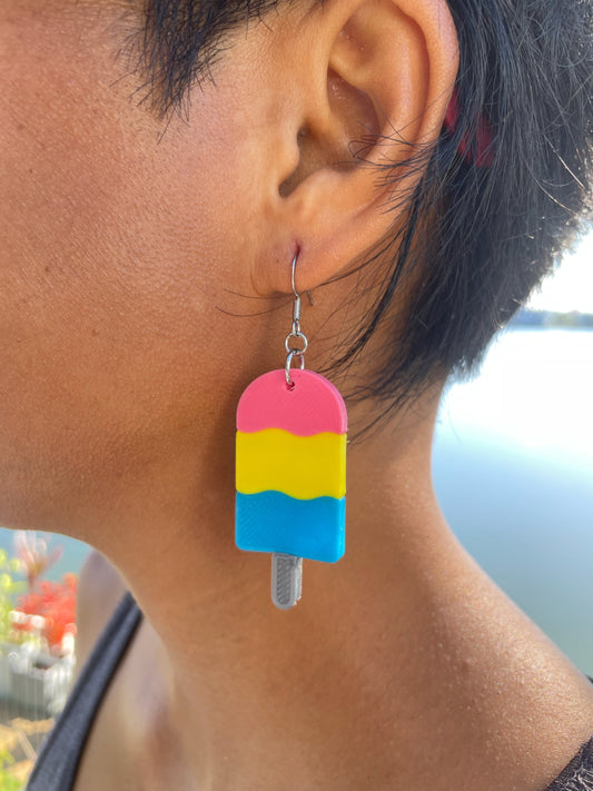 PANSEXUAL PRIDE POP 3D LGBTQIAP+ Drop / Dangle Earrings