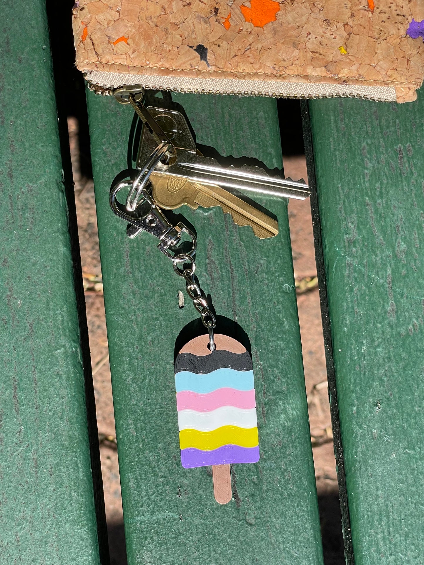 3D SWIRLPOP LGBTQ+ Key Chain - Choose Your Colours