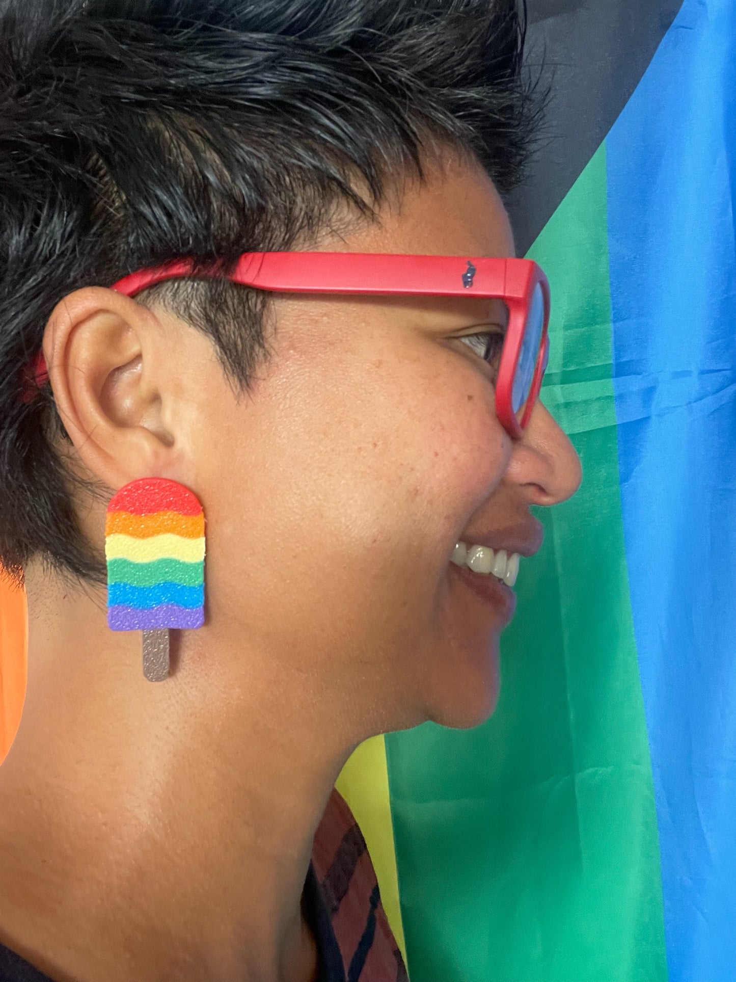 Rainbow Pride Pop 3D Stud Earrings