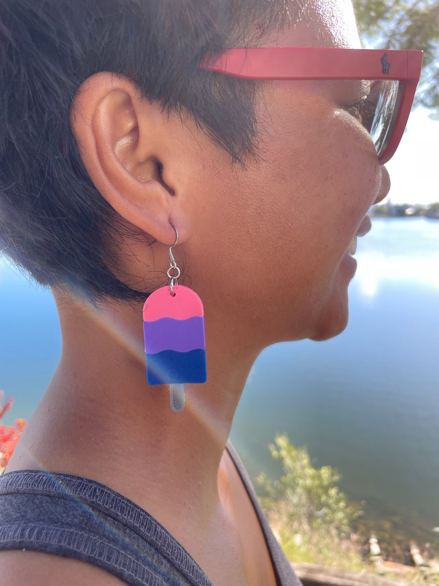 Bisexual Pop Drop 3D Earring