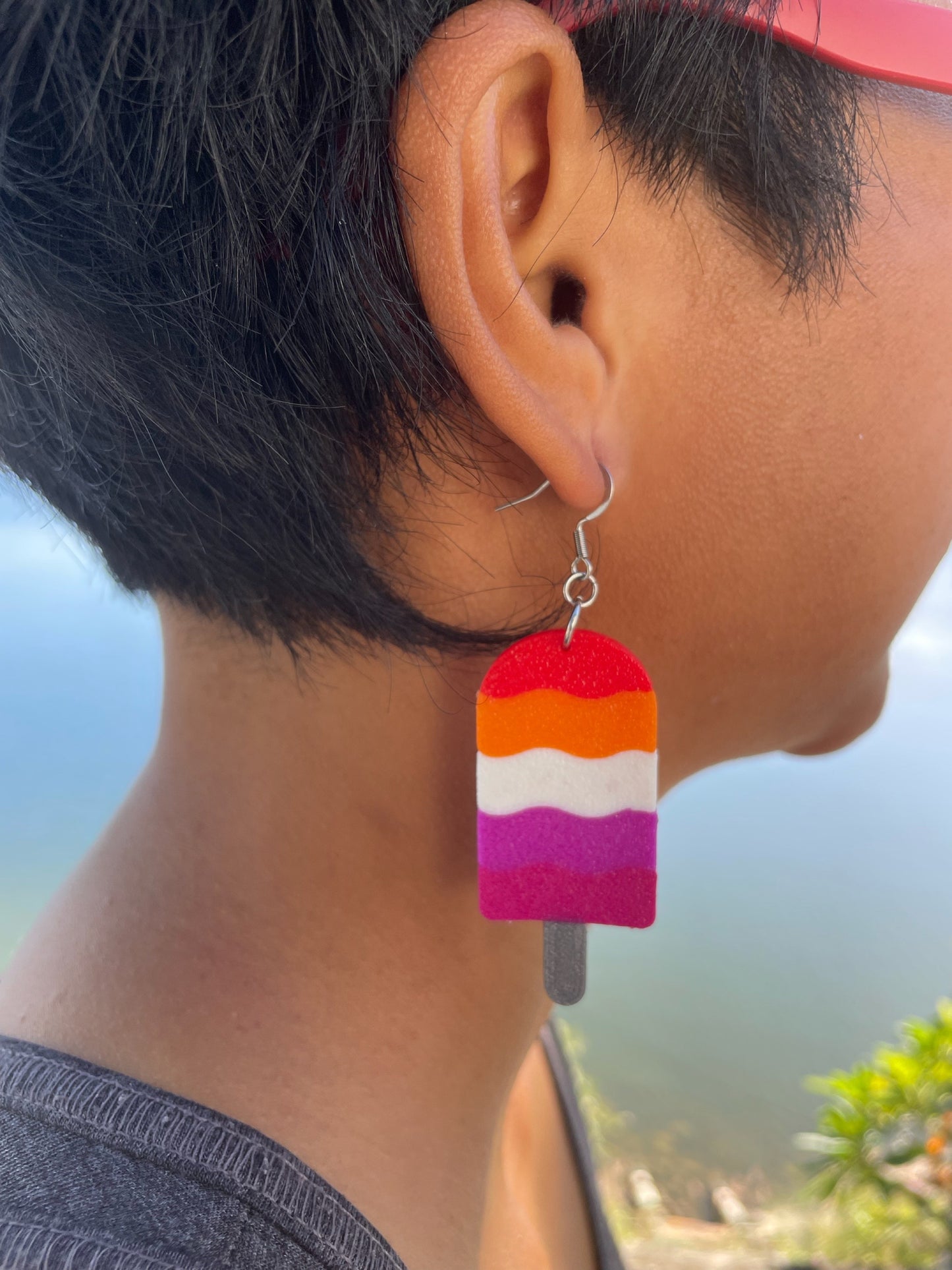 Lesbian Pop 3D Drop Earrings