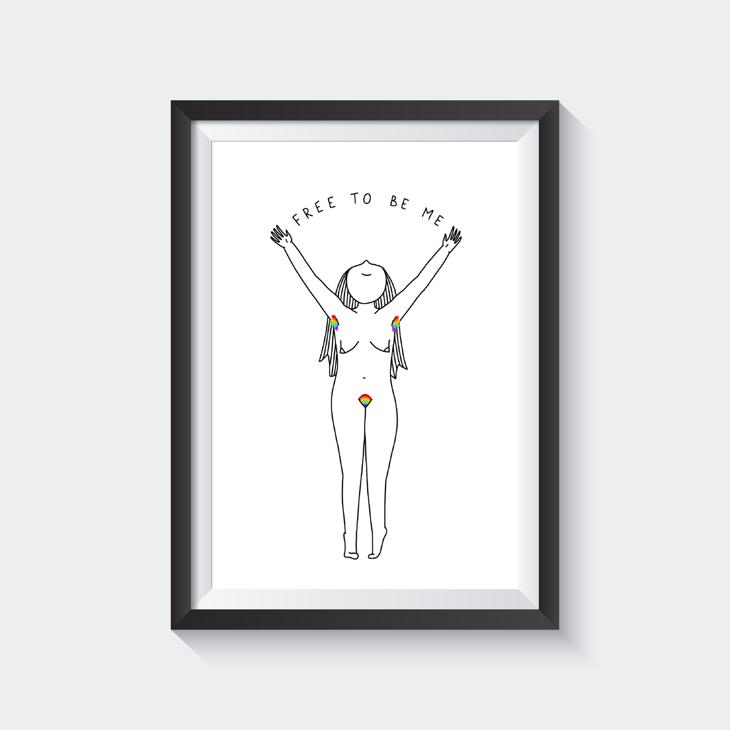 Free To Be Me A4 Print - a Noods Creative x TBP Collab