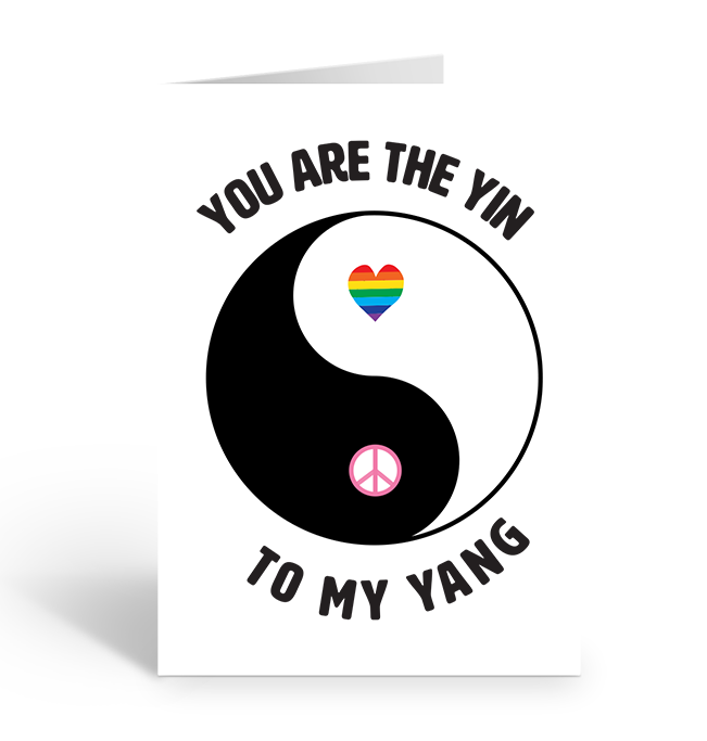 You are the yin to my yang greeting card