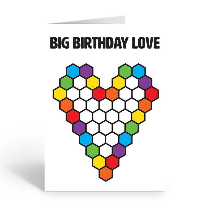 Big Birthday Love Greeting Card