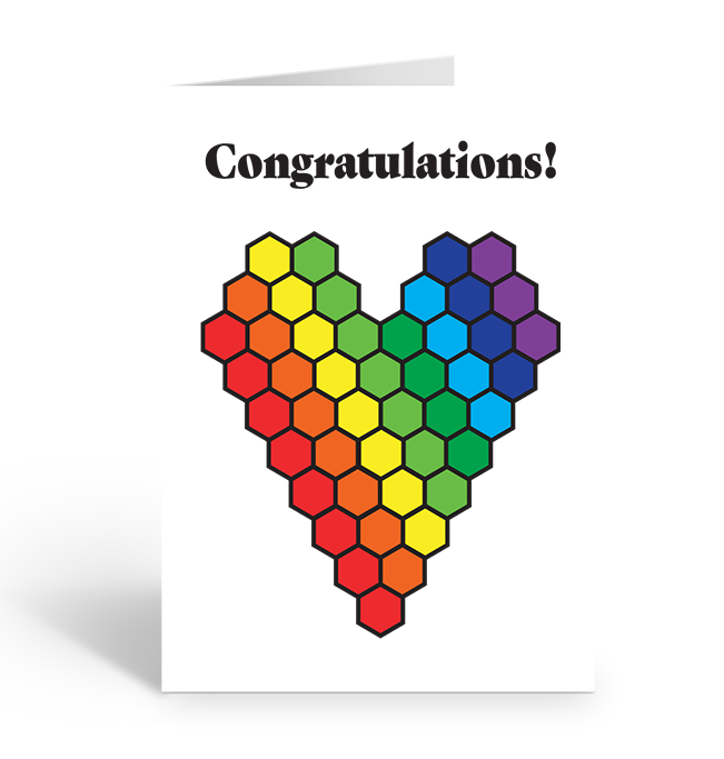 Fun Congratuations Rainbow Beehive Greeting Card